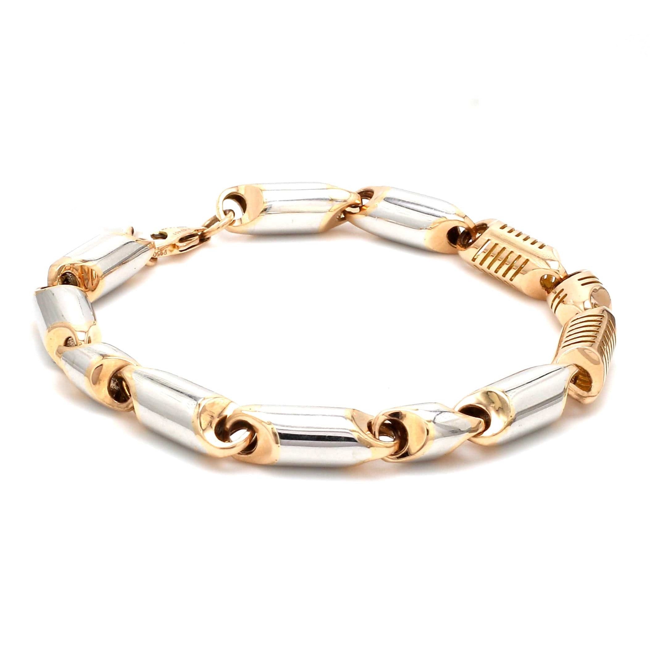 Designer Heavy Platinum & Rose Gold Bracelet for Men JL PTB 753