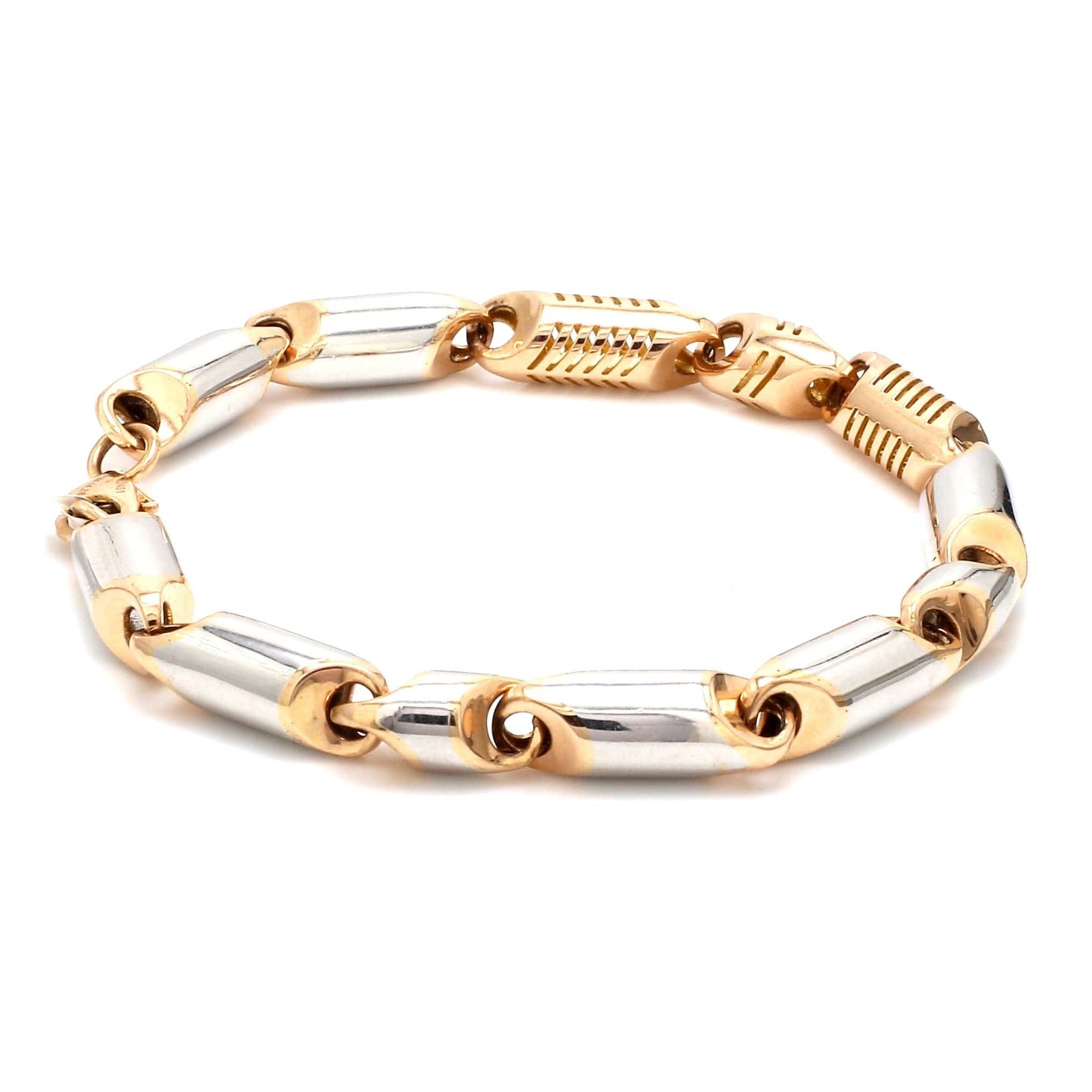 Designer Heavy Platinum & Rose Gold Bracelet for Men JL PTB 753