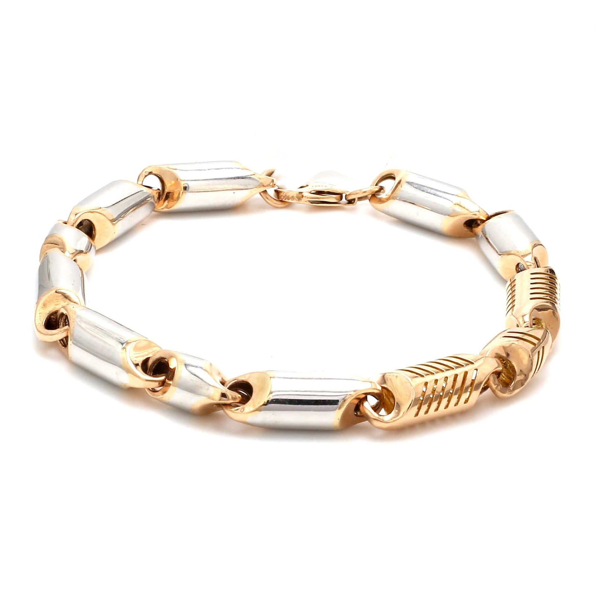 Designer Heavy Platinum & Rose Gold Bracelet for Men JL PTB 753