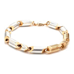 Load image into Gallery viewer, Designer Heavy Platinum &amp; Rose Gold Bracelet for Men JL PTB 753
