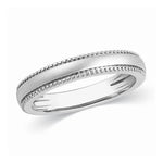 Load image into Gallery viewer, Designer Milgrain Plain Platinum Wedding Band with Matte Finish JL PT 310
