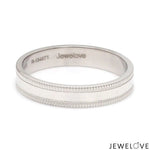 Load image into Gallery viewer, Designer Milgrain Plain Platinum Wedding Band with Matte Finish JL PT 310
