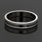 Load image into Gallery viewer, Designer Milgrain Plain Platinum Wedding Band with Matte Finish JL PT 310
