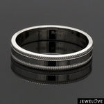 Load image into Gallery viewer, Designer Milgrain Plain Platinum Wedding Band with Matte Finish JL PT 310
