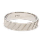 Load image into Gallery viewer, Designer Plain Platinum Love Bands with Unique Slanting Texture JL PT 1108
