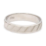 Load image into Gallery viewer, Designer Plain Platinum Love Bands with Unique Slanting Texture JL PT 1108
