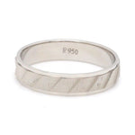 Load image into Gallery viewer, Designer Plain Platinum Love Bands with Unique Slanting Texture JL PT 1108
