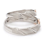 Load image into Gallery viewer, Designer Plain Platinum &amp; Rose Gold Love Bands JL PT 910
