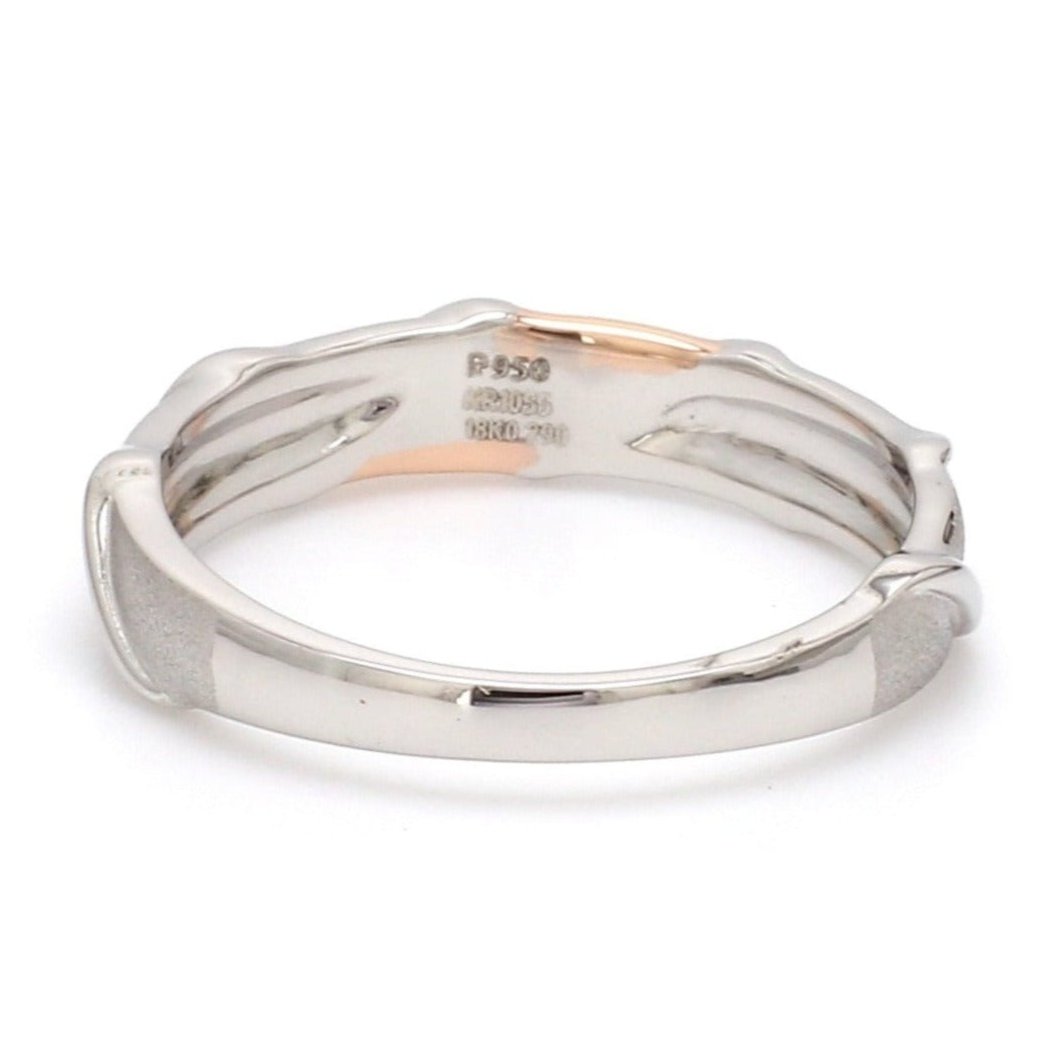 Designer Plain Platinum & Rose Gold Love Bands JL PT 910