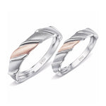 Load image into Gallery viewer, Designer Plain Platinum &amp; Rose Gold Love Bands JL PT 910
