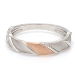 Load image into Gallery viewer, Designer Plain Platinum &amp; Rose Gold Love Bands JL PT 910
