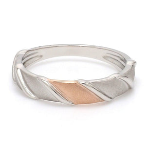 Designer Plain Platinum & Rose Gold Love Bands JL PT 910