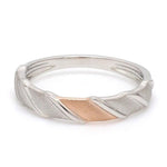 Load image into Gallery viewer, Designer Plain Platinum &amp; Rose Gold Love Bands JL PT 910
