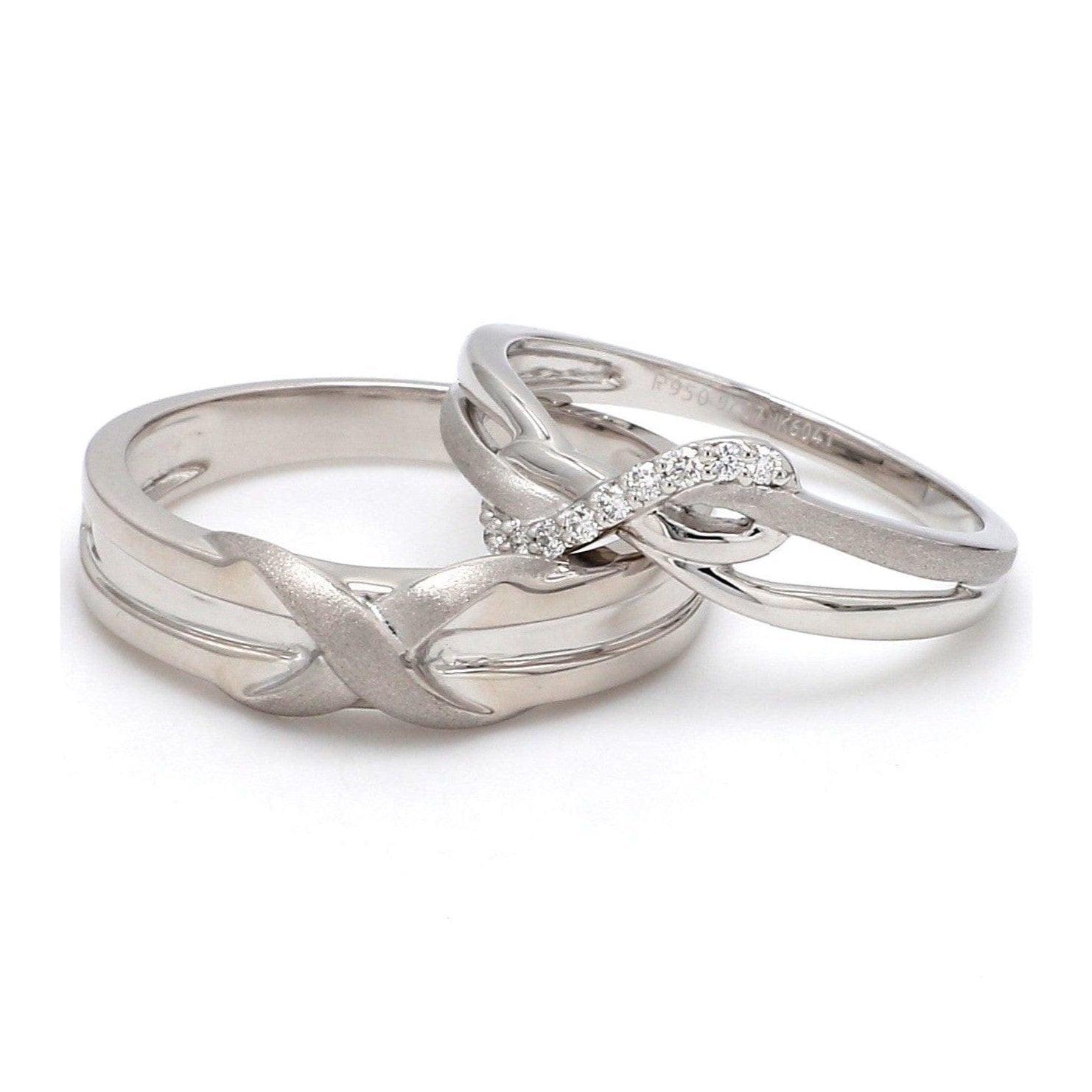 Designer Platinum Couple Rings for Him & Her JL PT 536