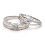 Load image into Gallery viewer, Designer Platinum Couple Rings for Him &amp; Her JL PT 536
