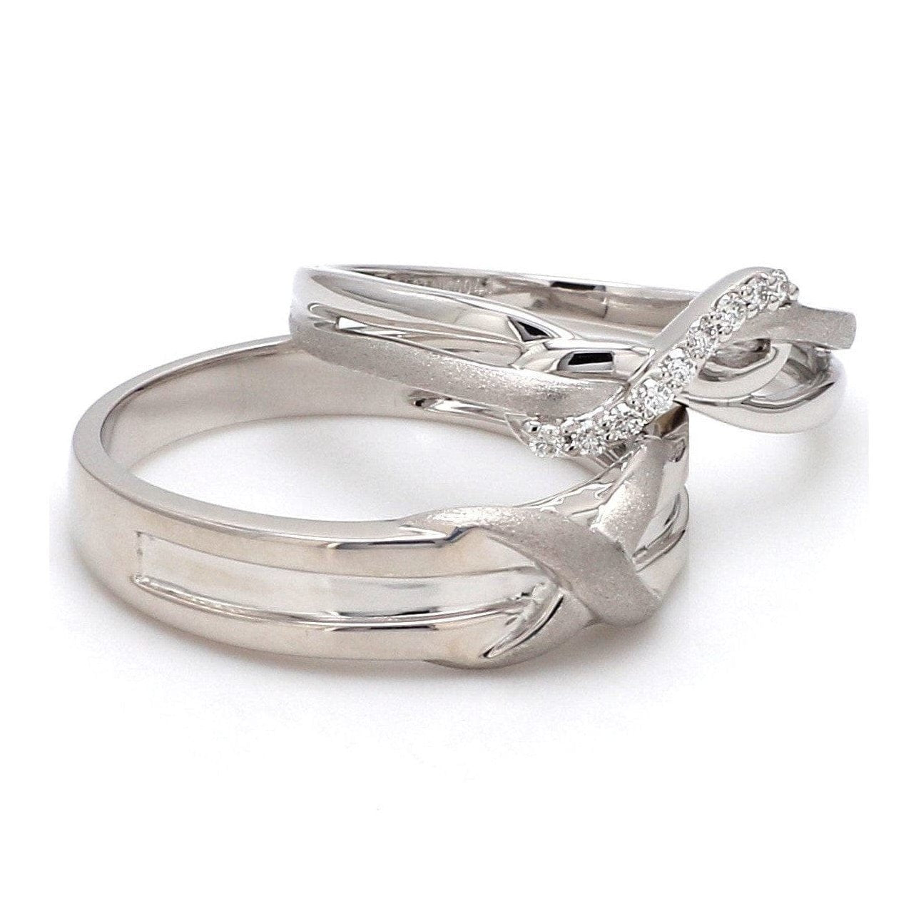 Designer Platinum Couple Rings for Him & Her JL PT 536