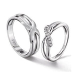 Load image into Gallery viewer, Designer Platinum Couple Rings for Him &amp; Her JL PT 536
