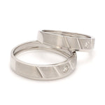 Load image into Gallery viewer, Designer Platinum Couple Rings with Diamonds JL PT 1125
