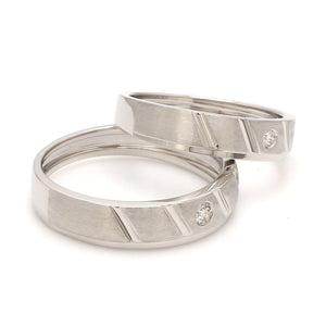 Designer Platinum Couple Rings with Diamonds JL PT 1125