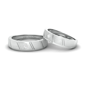 Designer Platinum Couple Rings with Diamonds JL PT 1125