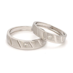 Designer Platinum Couple Rings with Diamonds JL PT 1125