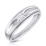 Load image into Gallery viewer, Designer Platinum Couple Rings with Single Diamonds JL PT 525
