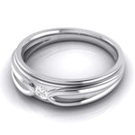 Load image into Gallery viewer, Designer Platinum Couple Rings with Single Diamonds JL PT 525
