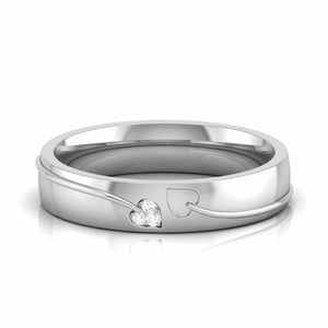 Designer Platinum Diamond Heart Couple Ring JL PT CB 69