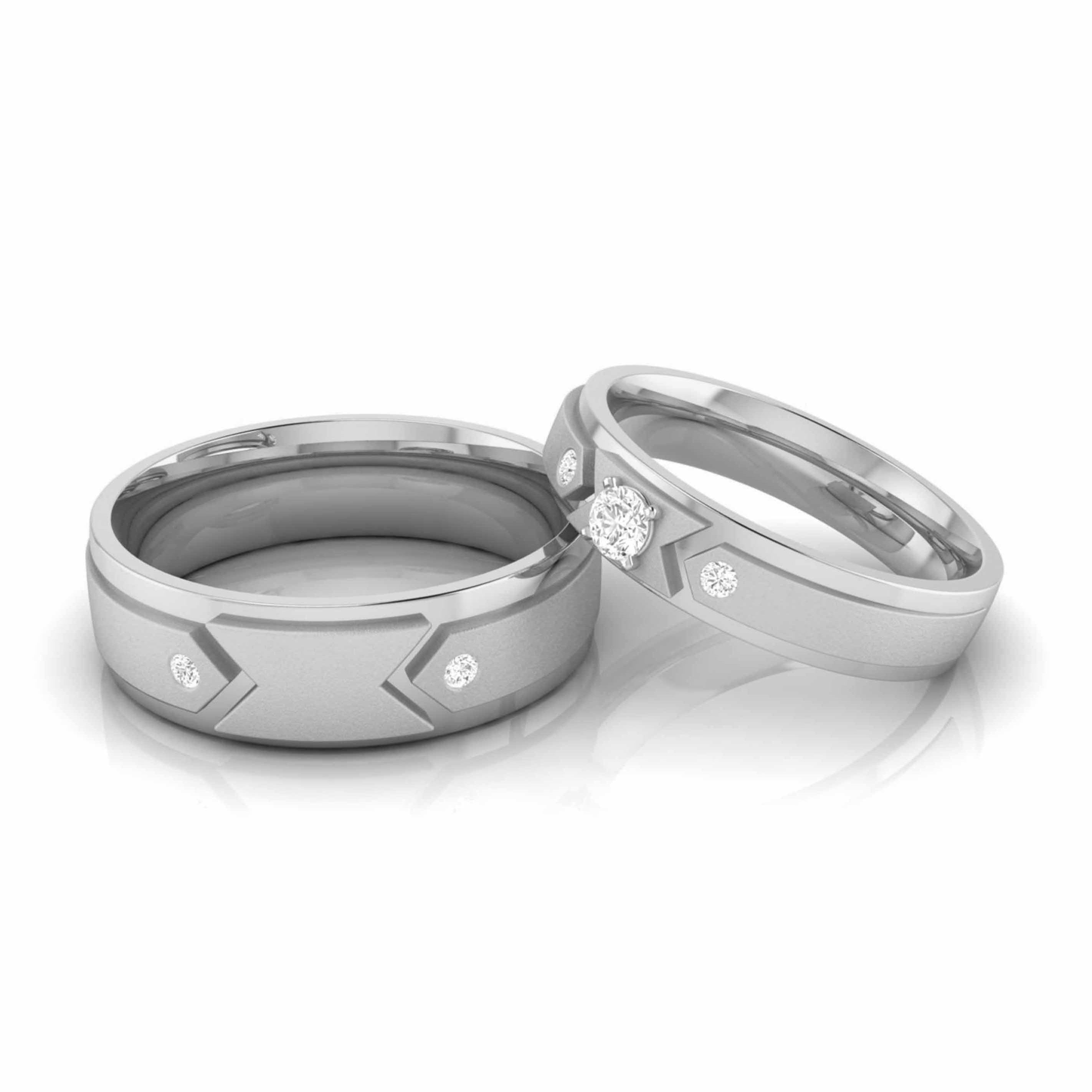 Designer Platinum Diamond Love Couple Bands JL PT CB  109