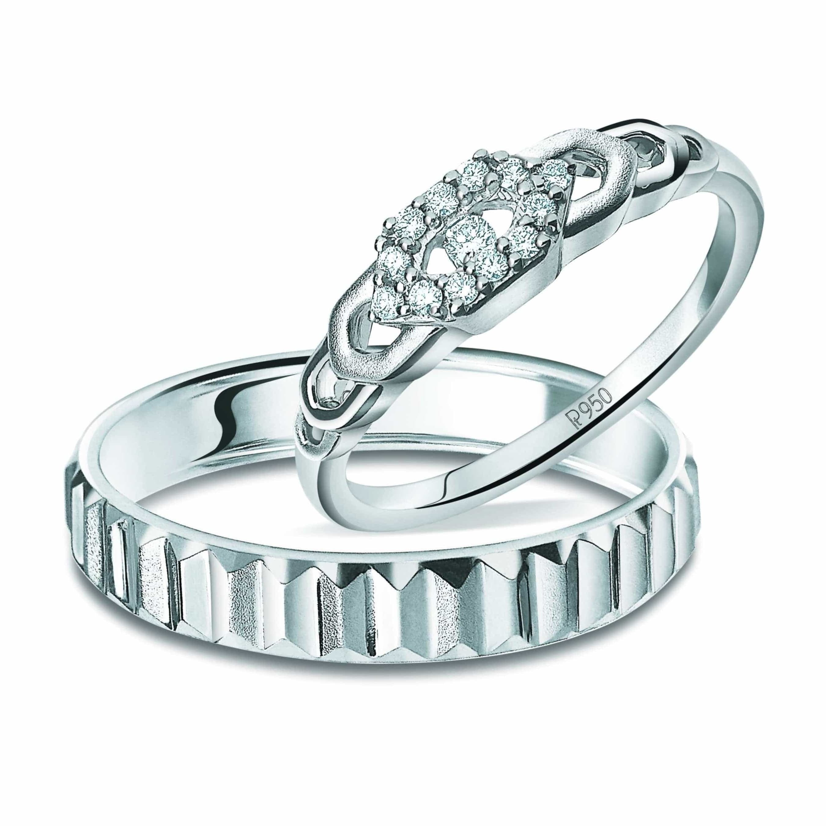 Designer Platinum Diamonds Couple Rings JL PT 931