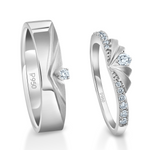 Load image into Gallery viewer, Designer Platinum Diamonds Rings for Couple JL PT 1260
