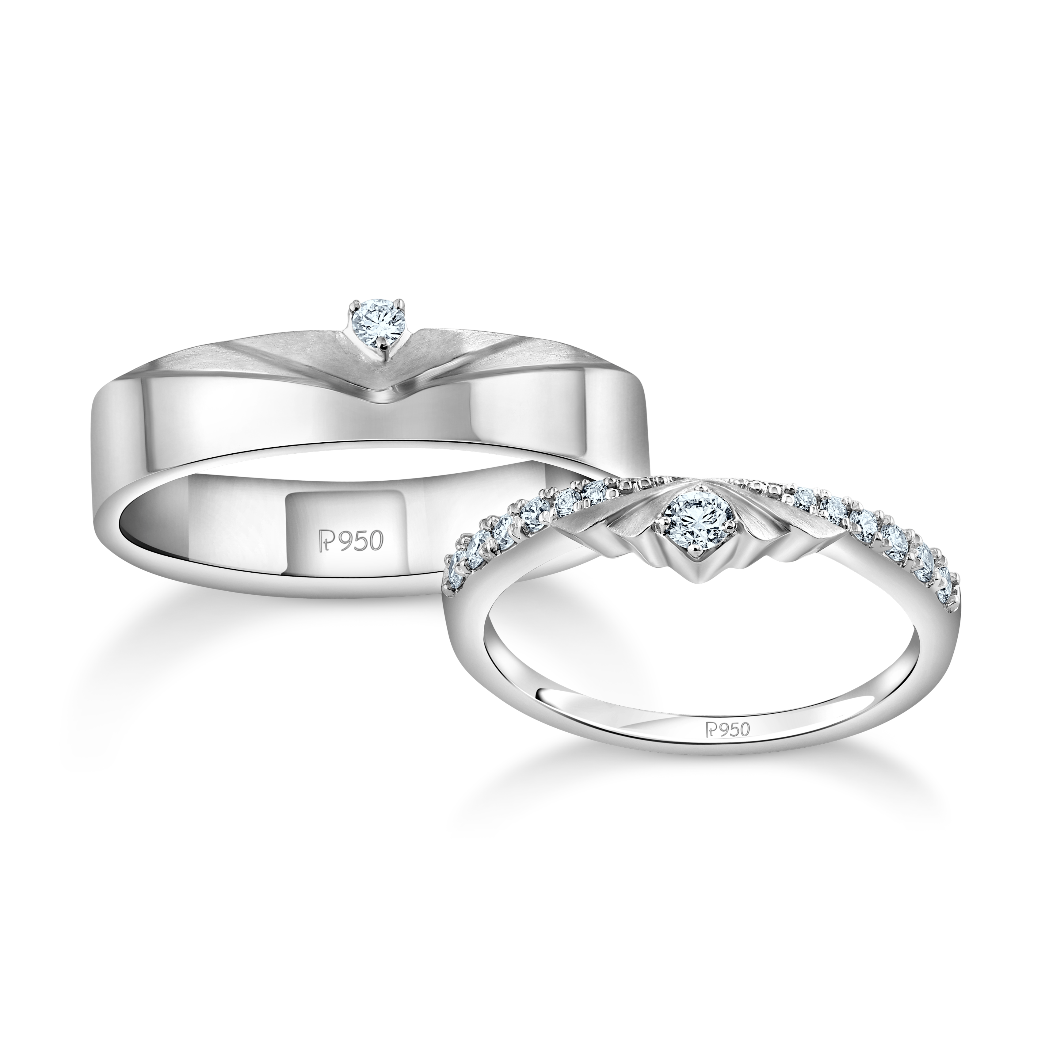 Designer Platinum Diamonds Rings for Couple JL PT 1260