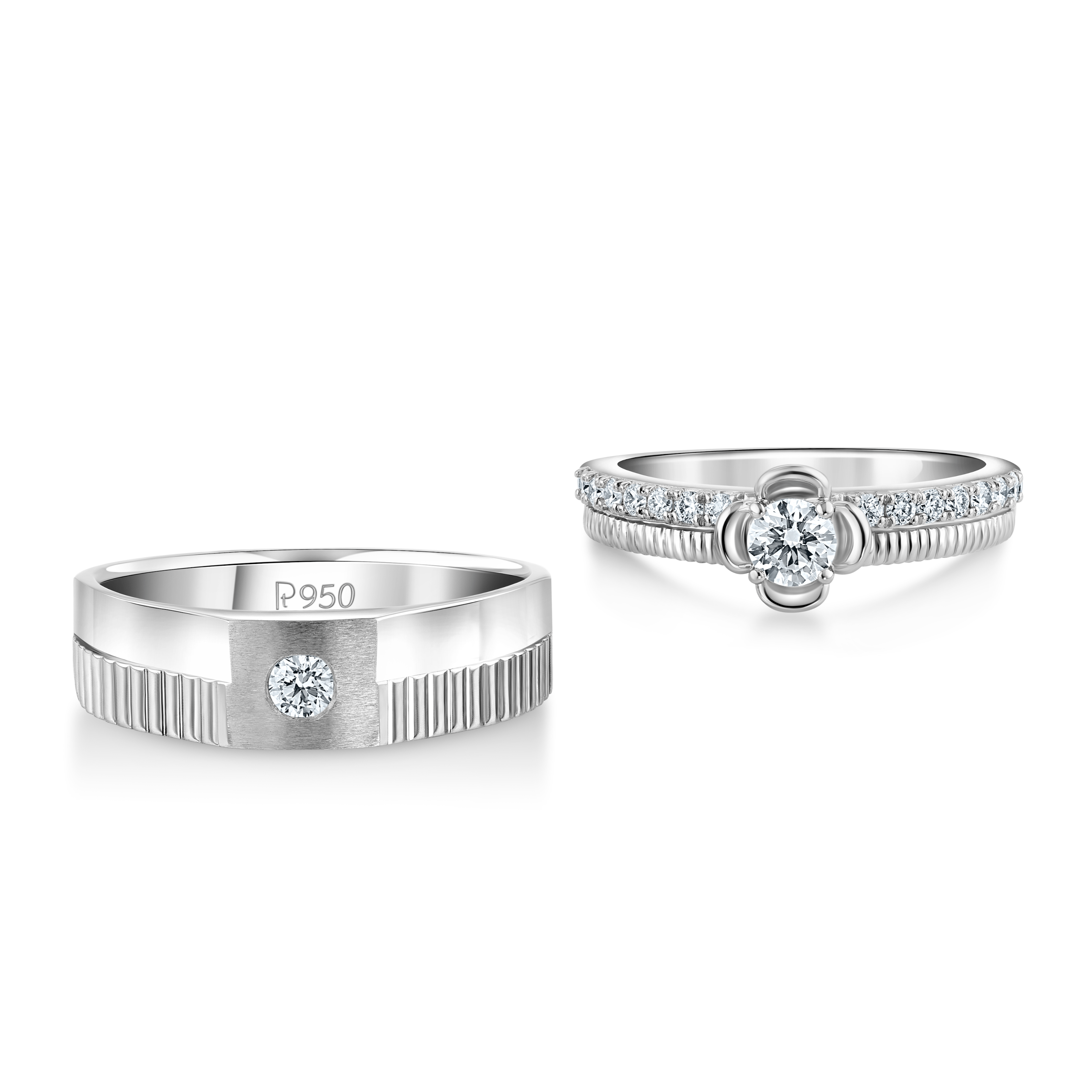 Designer Platinum Diamonds Rings for Couple JL PT 1262