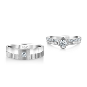 Designer Platinum Diamonds Rings for Couple JL PT 1262