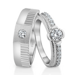 Load image into Gallery viewer, Designer Platinum Diamonds Rings for Couple JL PT 1262
