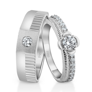 Designer Platinum Diamonds Rings for Couple JL PT 1262