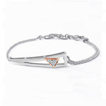 Load image into Gallery viewer, Designer Platinum Evara Rose Gold Diamond Bracelet for Women JL PTB 759
