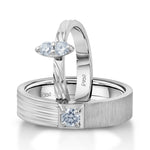 Load image into Gallery viewer, Designer Platinum Love Bands Diamonds JL PT 1060
