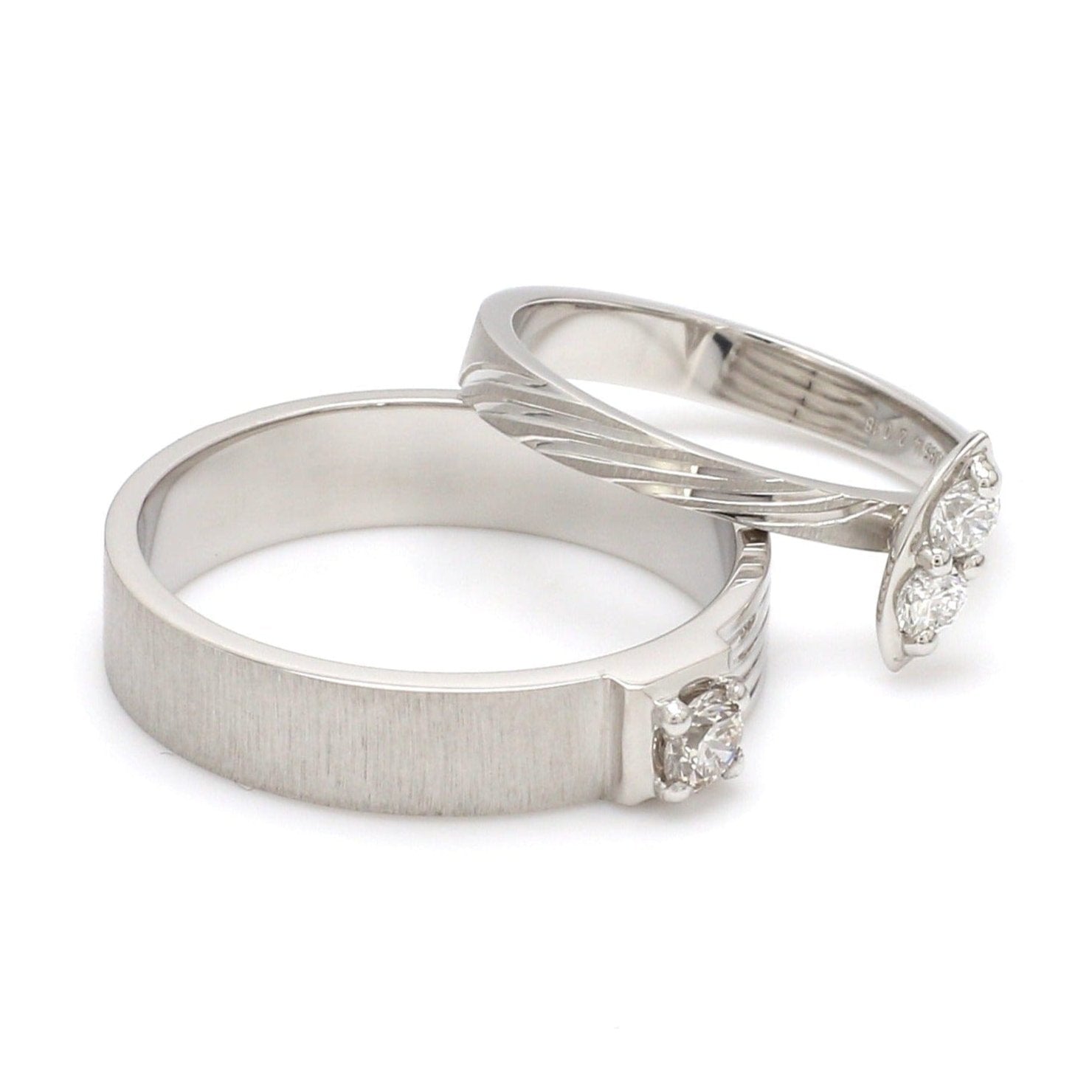 Designer Platinum Love Bands Diamonds JL PT 1060