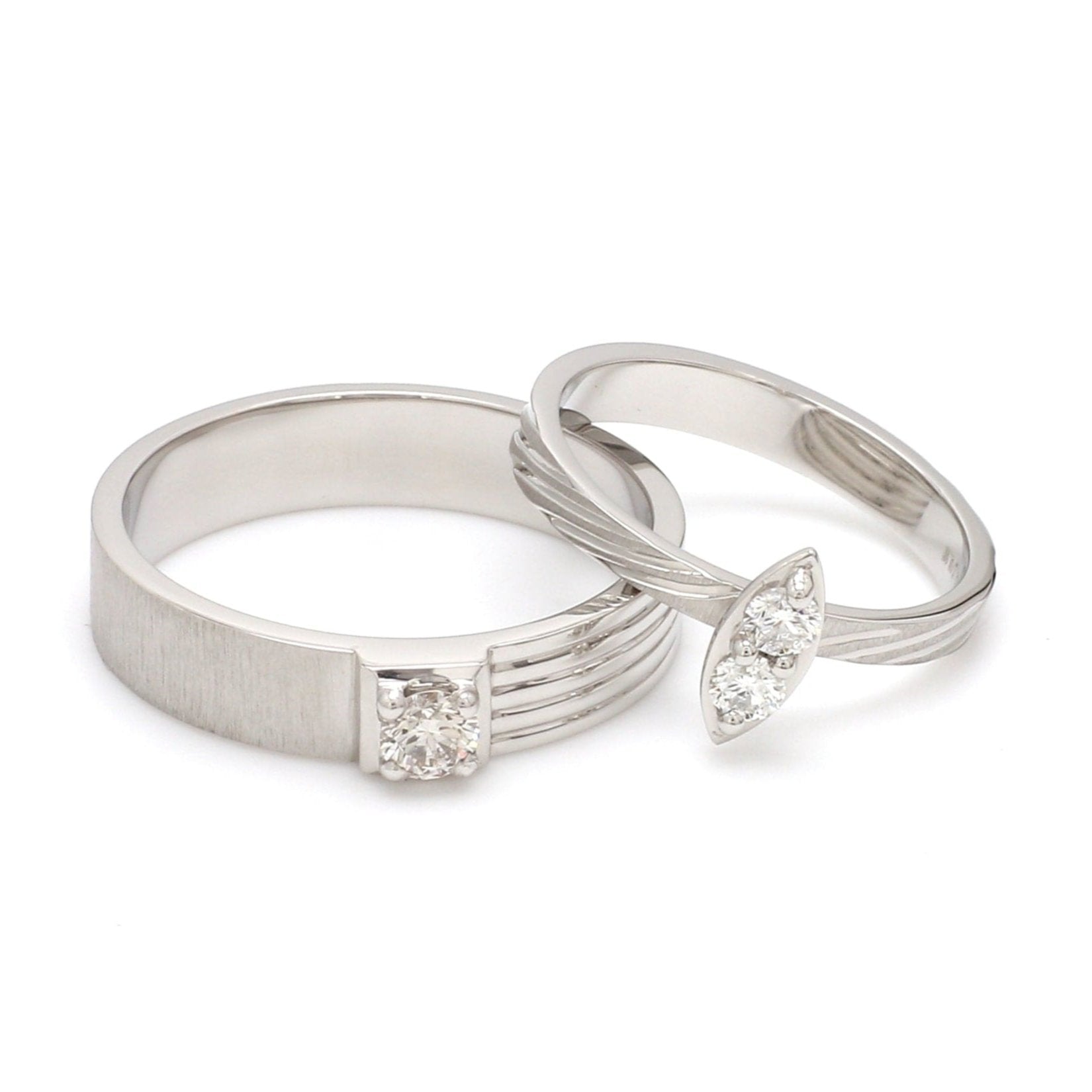 Designer Platinum Love Bands Diamonds JL PT 1060