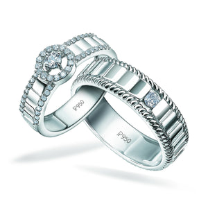 Designer Platinum Love Bands JL PT 927