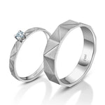 Load image into Gallery viewer, Designer Platinum Love Bands with Diamond JL PT 1064
