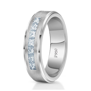 Designer Platinum Love Bands with Diamond JL PT 1067