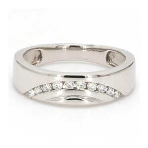 Designer Platinum Love Bands with Diamonds in a Curve JL PT 237