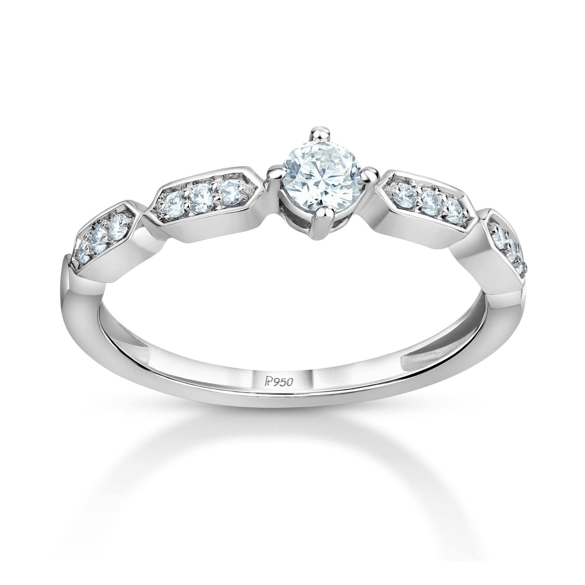 Designer Platinum Love Bands with Diamonds JL PT 1062