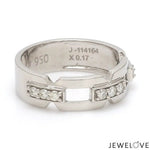 Load image into Gallery viewer, Designer Platinum Love Bands with Diamonds JL PT 426
