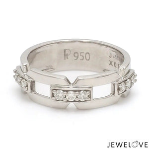 Designer Platinum Love Bands with Diamonds JL PT 426