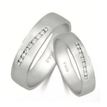 Load image into Gallery viewer, Designer Platinum Love Bands with Diamonds JL PT 597-A
