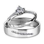 Load image into Gallery viewer, Designer Platinum Love Bands with Diamonds JL PT 597
