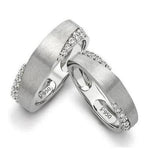 Load image into Gallery viewer, Designer Platinum Love Bands with Diamonds JL PT 129
